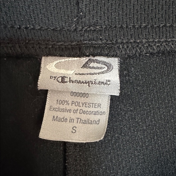 Champion Black Athletic Shorts with Blue, White & Orange Side Stripes - Picture 2 of 3